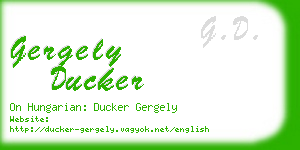 gergely ducker business card